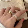 Anel Tabuleiro de Xadrez Esmaltado Feminino Terno Irregular Pico de Montanha Nicho Design Único Personalidade Anel Aberto