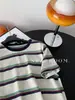 Nuevo Top Versátil Adelgazante de Estilo Coreano Casual Holgado para Primavera/Verano 2026, Camiseta de Manga Corta Rayada de Puntos de Marca de Moda Ins para Mujer