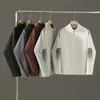 Conhecedor de Tecnologia! Forro de Fleece Fino! Jaqueta de Lã Masculina para Esportes ao Ar Livre Meio Zíper Quente Corta-Vento Tendência Primavera e Outono