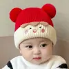 Chapéu de Desenho Animado para Bebê Versátil Outono e Inverno Chapéu de Tricô Fofo Chapéu de Lã Tricotado Unissex para Bebê Chapéu Quente com Proteção para Orelhas Super Fofo