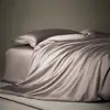 Juego de cuatro piezas de algodón egipcio de fibra larga de alta gama, 100% algodón puro, sábana de cama de lujo ligero, funda de edredón, ropa de cama
