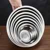 Bacia de aço inoxidável 304 Tigela de sopa doméstica espessada com bacia de vegetais Bacia de mistura de cozinha Bacia de temperos Bacia de sopa pequena