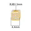 Acessórios para Joias de Prata S925 Contas Quadradas Zircônia Contas Espaçadoras Quadradas Material para Montagem de Contas DIY Acessórios