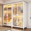 Armario de metal con puerta corredera simple, mueble de almacenamiento para dormitorio en casa y apartamento de alquiler, armario de almacenamiento a prueba de polvo de pie