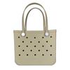 Bolsa de Praia de EVA Média e Grande, Bolsa de Armazenamento Multifuncional, Bolsa de Mão Feminina, Bolsa com Furos DIY de Grande Capacidade, Respirável e Resistente ao Desgaste