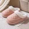 Zapatillas de algodón impermeables de piel sintética para mujer, invierno 2024, nuevas, gruesas, con forro polar, cálidas y antideslizantes, para hombre, otoño