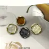 Botón Doble de Resina y Metal Fangyuan Chaqueta de Traje Moda Abrigo Suéter de Lana Suéter de Punto Botón Decorativo Exquisito