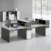 Combinação de Mesa e Cadeira de Escritório Simples Moderna de Escritório Mesa de Computador para Dois Funcionários Mesa para Quatro Pessoas Mesa para Funcionários