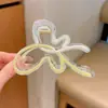 Pinza para el pelo grande de lunares estilo coreano para cabello grueso, pinza de tiburón dulce y elegante para la parte trasera de la cabeza, accesorio para el cabello de alta gama y exquisito