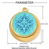Colgante de Sol Estrella Pintado Transfronterizo DIY de Acero Inoxidable para Mujer Collar de Flor de Jardín Colgante de Joyería de Acero de Titanio