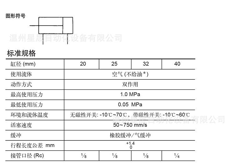 不锈钢迷你气缸CDM2B25-50Z