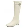 Botas largas de tacón oculto con hebilla retro, nuevo estilo otoño 2026, botas de montar por encima de la rodilla, botas versátiles estilo Maillard