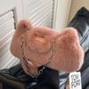 Bolso peludo para mujer, Nuevo bolso versátil de hombro cruzado con cadena Otoño/Invierno 2026, Bolso peludo moderno y popular