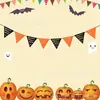 Decoración de Fiesta de Halloween al por Mayor Flor de Tela No Tejida Calabaza Murciélago Calavera Telaraña Colgante de Bandera
