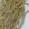 Corrente de garra de strass criptografada de venda quente transfronteiriça corrente de fundo dourado acessórios de joias DIY corrente de garra de fundo de cobre