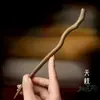 Grampo de Cabelo de Sândalo Verde Natural, Estilo Antigo, Novo Estilo Chinês Grampo de Cabelo de Madeira, Grampo de Cabelo Simples Moderno, Grampo de Cabelo de Madeira para Uso Diário para Mulheres