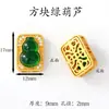 Accesorios estilo chino Chapados en oro Cuentas espaciadoras Pulsera hecha a mano para DIY Cadena para teléfono Color del Dios de la Riqueza Amarillo Colgante de la fortuna que conserva el color Agujero grande Venta al por mayor