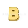 8mm 10mm Aleación de Zinc Personalidad Brillo Dorado Letra Joyería A- Z Correa de Muñeca Correa Larga Llavero Accesorios