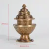 Caja de Arroz Hecha a Mano en Nepal Cobre Dorado Chapado Grano Tallado Botella Tesoro Especial Olla de Arroz para el Hogar Olla de Arroz Multicapa Adornos