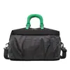 Bolsa expandible para ocio y fitness con diseño de cuadros, elegante bolsa de entrenamiento de yoga, bolsa multifuncional compatible con trolley para viajes cortos