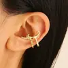 Personalidad Ins Europea y Americana Clip Avanzado para la Oreja Clip para la Oreja Oreja de Elfo Gato Aretes Transfronterizos Simple Clip para el Hueso de la Oreja sin Agujeros para Mujeres