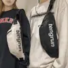Bolsa de Pecho de Verano para Hombre, Riñonera Deportiva, Marca de Moda Ins, Estudiantes Japoneses, Bolso Pequeño Casual de Lona, Bolso Cruzado de Hombro para Mujer