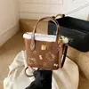 Bolso de Felpa Simple de Moda 2026 para Mujer, Elegante Bolso Cubo de Nicho Estilo Coreano para el Viaje Diario