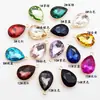 Nova moda pingente de cristal pingente gota d'água acessórios de liga acessórios de cabelo feitos à mão sapatos roupas brincos acessórios de joias diy
