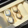 Pendientes Lisos en Forma de U, Diseño Minimalista, Estilo de Nicho, Lujo Ligero Coreano y Japonés, Pendientes de Aro de Gama Alta, Accesorios de Oreja de Estilo Trendy de Influencer