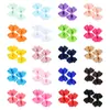 Color de Contraste Tres Dimensiones Hoja Retorcida Lazo Accesorios para el Cabello de Niños Pasador Pinza Lateral Bebé Lindo Pasador Explosión de ins 646