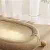 Tigela de Sisal Arranhador para Gatos, Placa Arranhadora Extra Grande em Formato de Pata de Gato, Casa para Gatos Estilo Tigela, Superfície de Arranhar Durável, Resistente a Arranhões, Não Abrasiva.