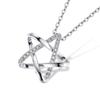 Celebridad de Internet Singapur Estrella de Diamante Plata de Ley 925 Collar Colgante Nicho Diseño Simple Estrella Cadena Clavícula para Mujer