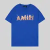 Camiseta de Verão Tendência de Marca Nova Estilo Transfronteiriço Manga Curta Estampa Simples Letra Arco-Íris Solta