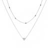 Joyería Transfronteriza Europea y Americana Estilo Fotografía Callejera Simple Apilado Colgante de Melocotón de Cobre Collar de Clavícula Multicapa para Mujeres