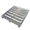 Palete de aço galvanizado com cantos arredondados, cartão de ferro para empilhadeira, palete para ração de arroz, placa de suporte à prova de umidade, placa de piso metálica