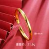 Pulsera de Moda para Mujer Color Oro Arena Vietnamita, Diseño de Lluvia de Meteoros Estrellada, Abierta, Superficie Lisa Exquisita, Joyería de Imitación de Aleación de Cobre