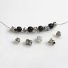 Liga Prata Antiga Acessórios Feitos à Mão Contas Espaçadoras de Florzinhas Contas de Lanterna Pulseira de Corda Trançada Feita à Mão DIY Pulseira de Cristal Contas Soltas