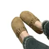 Zapatos Birkenstock de Suela Gruesa Retro Forrados de Felpa con Tacón Oculto Completamente Cubiertos para Mujer 2026 Nuevos Mocasines de Moda Otoñal Planos Versátiles