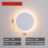 Lâmpada de Quarto Atacado Transfronteiriço Lâmpada de Cabeceira Estilo Nórdico Lâmpada Simples para Sala de Estar Lâmpada de Parede Redonda LED com Sensor Lâmpada de Parede Interna