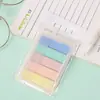 Pegatinas de índice en caja de colores macarrón, etiquetas finas para escribir para la clasificación y marcado de páginas de libros de texto, papelería reutilizable