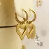 Nuevos Pendientes de Acero Inoxidable con Diseño de Nicho, Lindos Pendientes Cruzados Huecos con Lazo, Clavos para Orejas Versátiles de Lujo Ligero y Accesorios