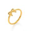 Amazon Transfronterizo Nuevo Anillo Lazo para Mujer Acero Inoxidable Galvanoplastia Joyería Simple Versátil para Mujer Venta al por Mayor