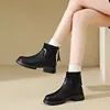 Botines calcetín de moda para mujer, nueva colección otoño/invierno 2026, estilo británico, botines con cremallera trasera, botas ajustadas, botas estilo Martin de cuero suave