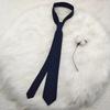 Insignia Bordada Corbata de Rayas Azules Corbata de Mano para Mujer Café Marrón Estilo Inglés Vestir Moda Clásica Ciruela Madura Mismo Estilo