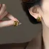 Pendientes Maillard Estilo Retro Estampado de Leopardo, Gama Alta, Ligeros, Lujosos, Modernos, Estilo Cool, Pendientes Elegantes de Diosa de Nicho