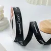 Cinta de Poliéster Estampada en Oro de 2.5 cm para Decoración de Pasteles y Regalos, Accesorios de Lazos de Cinta, Arreglo Floral, Empaque de Flores y Cinta Decorativa