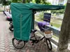 Triciclo a Pedal com Toldo de Chuva para Levar e Buscar Crianças, Toldo de Bicicleta Guarda-Chuva, Guarda-Chuva para Patinetes de Idosos