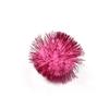 Juguete para gato mascota bola de pelo de seda dorada felpa colorida divertida bola de lana para gato interactiva para aliviar el aburrimiento juguete para gato relleno mayoreo de fábrica
