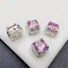 Retención de Color Fuerte Cuadrado Circonita Caja Mágica Separador Separador Cubo de Azúcar Pulsera de Cristal Accesorios DIY Venta al por Mayor