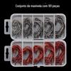 Beizheng gancho manivela Luya 101 peça conjunto amplo abdominal gancho isca macia com furo